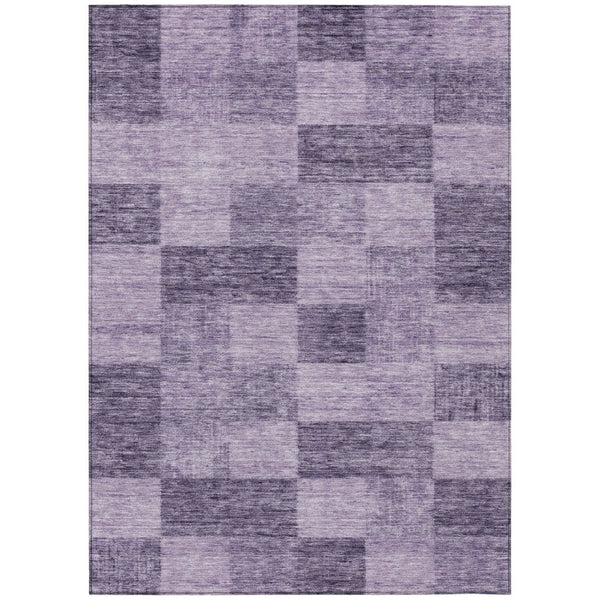 HomeRoots 5' Modern Purple and Lavender Geometric Indoor Outdoor Area Rug – Stylish, Durable, Easy Care Design 8' X 10' 604890