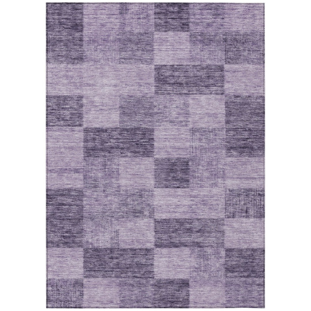 HomeRoots 9' X 12' Stylish Purple & Lavender Geometric Washable Area Rug for Indoor & Outdoor Living Spaces 604891