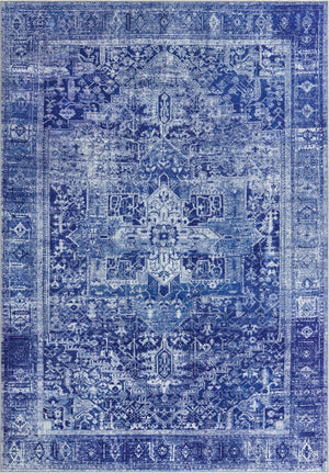 Unique Loom Timeless Peter Machine Made Abstract Rug Navy Blue,  8' 4" x 12' 2"