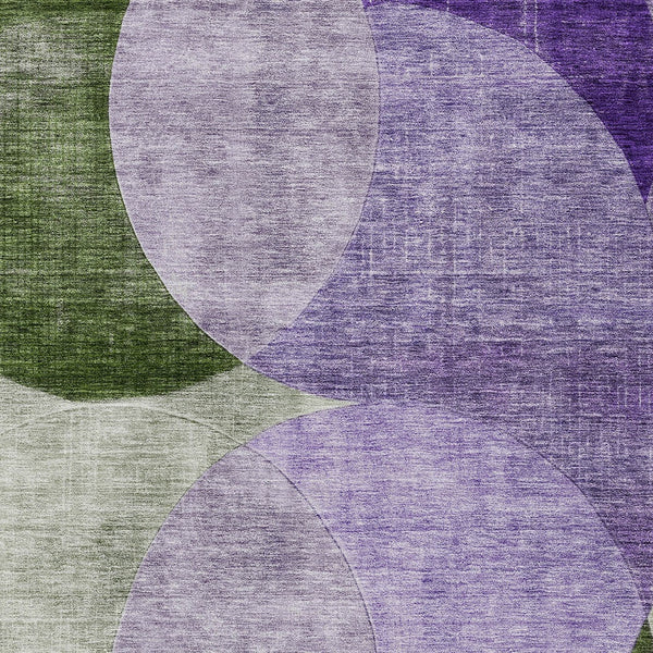 Homeroots 3' Geometric Artichoke Green, Brown & Beige Washable Indoor-outdoor Area Rug For Versatile Style 10' X 14' Polyester 604922