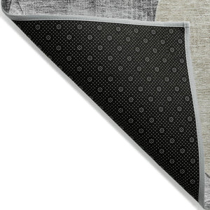 Homeroots 3' Geometric Artichoke Green, Brown & Beige Washable Indoor-outdoor Area Rug For Versatile Style 5' X 8' Polyester 604930