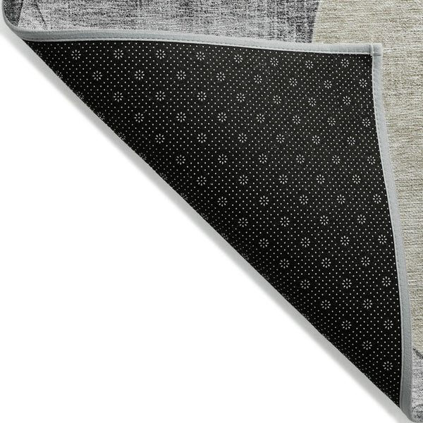 Homeroots 3' Geometric Artichoke Green, Brown & Beige Washable Indoor-outdoor Area Rug For Versatile Style 9' X 12' Polyester 604933