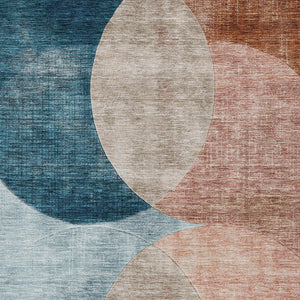 Homeroots 3' Geometric Artichoke Green, Brown & Beige Washable Indoor-outdoor Area Rug For Versatile Style 5' X 8' Polyester 604936