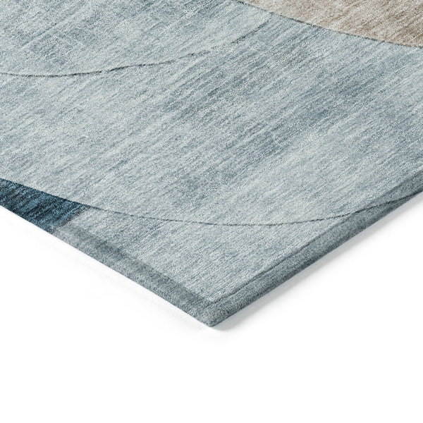 Homeroots 3' Geometric Artichoke Green, Brown & Beige Washable Indoor-outdoor Area Rug For Versatile Style 9' X 12' Polyester 604939