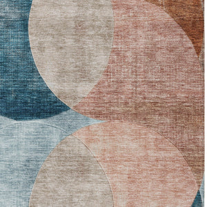 Homeroots 3' Geometric Artichoke Green, Brown & Beige Washable Indoor-outdoor Area Rug For Versatile Style 9' X 12' Polyester 604939