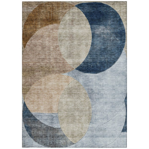 Homeroots 3' Geometric Artichoke Green, Brown & Beige Washable Indoor-outdoor Area Rug For Versatile Style 8' X 10' Polyester 604950