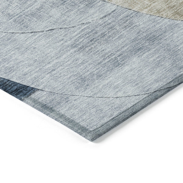 Homeroots 3' Geometric Artichoke Green, Brown & Beige Washable Indoor-outdoor Area Rug For Versatile Style 9' X 12' Polyester 604951