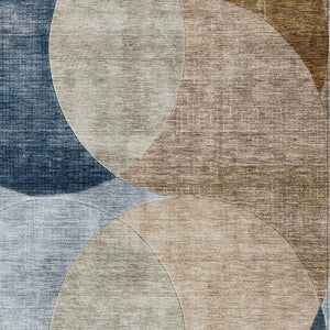 Homeroots 3' Geometric Artichoke Green, Brown & Beige Washable Indoor-outdoor Area Rug For Versatile Style 10' X 14' Polyester 604952