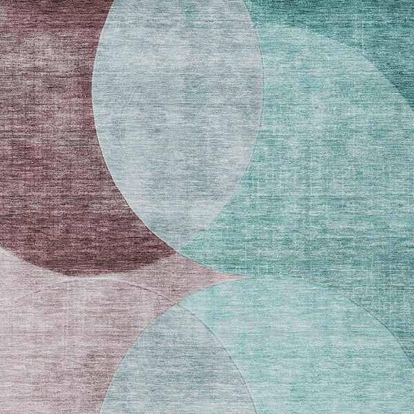 Homeroots 3' Geometric Artichoke Green, Brown & Beige Washable Indoor-outdoor Area Rug For Versatile Style 8' X 10' Polyester 604956