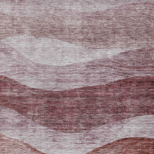 Homeroots 3' Blush And Brown Abstract Washable Area Rug For Indoor And Outdoor Use - Stylish And Durable Design 3' X 5' Polyester 604959