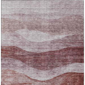 Homeroots 3' Blush And Brown Abstract Washable Area Rug For Indoor And Outdoor Use - Stylish And Durable Design 8' X 10' Polyester 604962