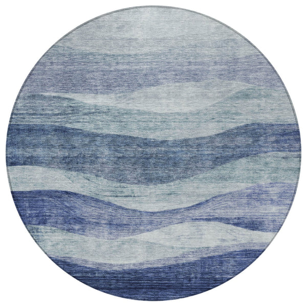 Homeroots 3' Blush And Brown Abstract Washable Area Rug For Indoor And Outdoor Use - Stylish And Durable Design 8' Round Polyester 604967