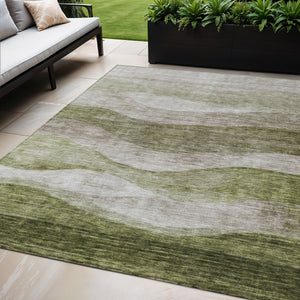Homeroots 3' Blush And Brown Abstract Washable Area Rug For Indoor And Outdoor Use - Stylish And Durable Design 5' X 8' Polyester 604972