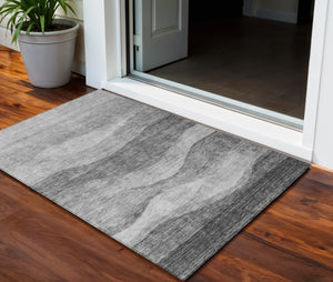 Homeroots 3' Blush And Brown Abstract Washable Area Rug For Indoor And Outdoor Use - Stylish And Durable Design 3' X 5' Polyester 604977