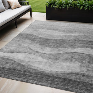 Homeroots 3' Blush And Brown Abstract Washable Area Rug For Indoor And Outdoor Use - Stylish And Durable Design 5' X 8' Polyester 604978