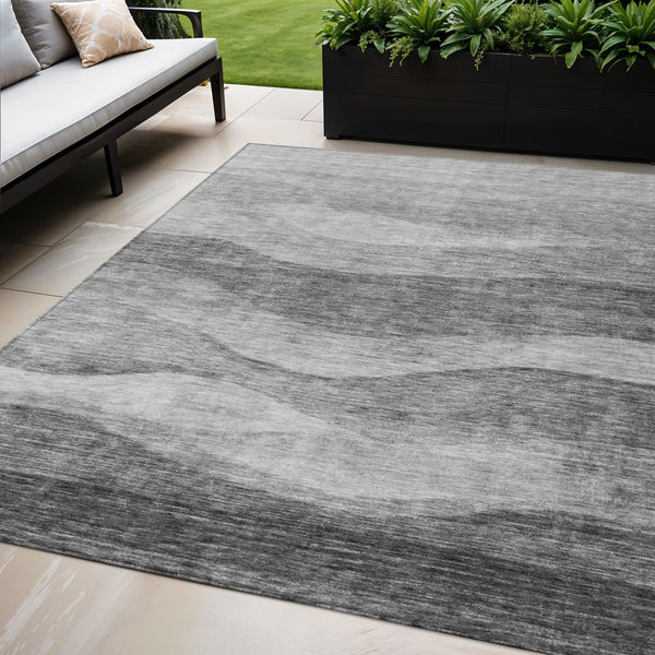 Homeroots 3' Blush And Brown Abstract Washable Area Rug For Indoor And Outdoor Use - Stylish And Durable Design 5' X 8' Polyester 604978