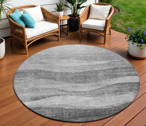 Homeroots 3' Blush And Brown Abstract Washable Area Rug For Indoor And Outdoor Use - Stylish And Durable Design 8' Round Polyester 604979
