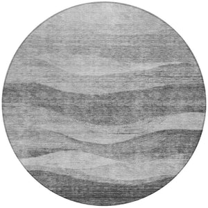 Homeroots 3' Blush And Brown Abstract Washable Area Rug For Indoor And Outdoor Use - Stylish And Durable Design 8' Round Polyester 604979