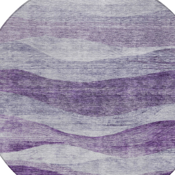 Homeroots 3' Blush And Brown Abstract Washable Area Rug For Indoor And Outdoor Use - Stylish And Durable Design 8' Round Polyester 604985