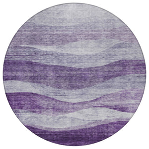 Homeroots 3' Blush And Brown Abstract Washable Area Rug For Indoor And Outdoor Use - Stylish And Durable Design 8' Round Polyester 604985