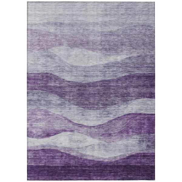 HomeRoots 9' X 12' Stylish Lavender & Purple Abstract Area Rug - Washable, Durable for Indoor/Outdoor Use 604987