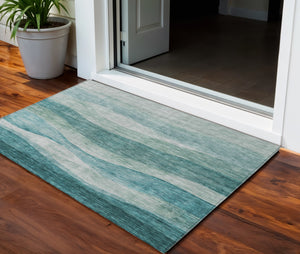 Homeroots 3' Blush And Brown Abstract Washable Area Rug For Indoor And Outdoor Use - Stylish And Durable Design 3' X 5' Polyester 604989