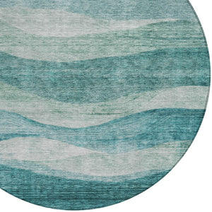 Homeroots 3' Blush And Brown Abstract Washable Area Rug For Indoor And Outdoor Use - Stylish And Durable Design 8' Round Polyester 604991