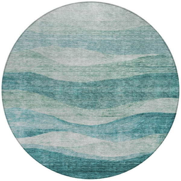 Homeroots 3' Blush And Brown Abstract Washable Area Rug For Indoor And Outdoor Use - Stylish And Durable Design 8' Round Polyester 604991