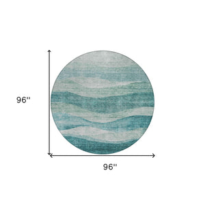 Homeroots 3' Blush And Brown Abstract Washable Area Rug For Indoor And Outdoor Use - Stylish And Durable Design 8' Round Polyester 604991