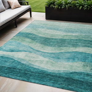 Homeroots 3' Blush And Brown Abstract Washable Area Rug For Indoor And Outdoor Use - Stylish And Durable Design 5' X 8' Polyester 604996