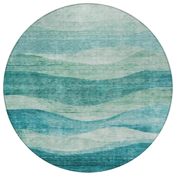 Homeroots 3' Blush And Brown Abstract Washable Area Rug For Indoor And Outdoor Use - Stylish And Durable Design 8' Round Polyester 604997