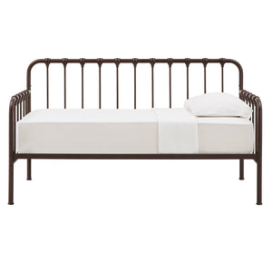 Luca Iron Spindle Daybed with Trundle Arched Frame for Guest or Living Rooms