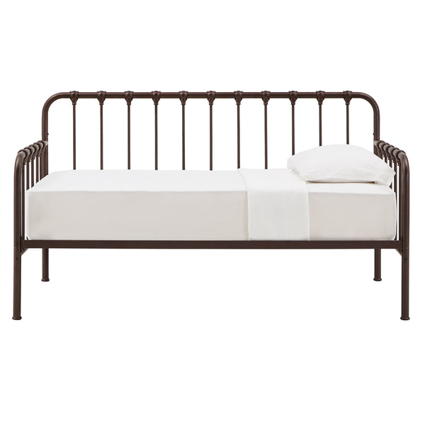 Luca Iron Spindle Daybed with Trundle Arched Frame for Guest or Living Rooms