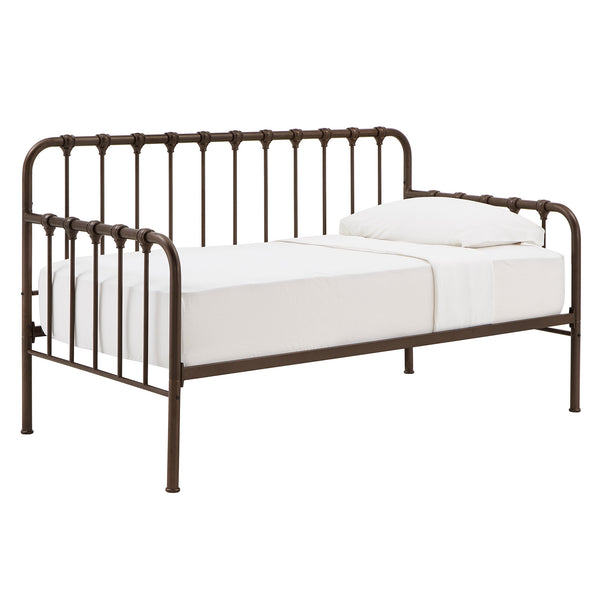 Luca Iron Spindle Daybed with Trundle Arched Frame for Guest or Living Rooms