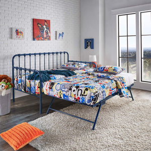 Luca Iron Spindle Daybed with Trundle Arched Frame for Guest or Living Rooms