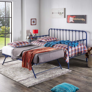 Luca Iron Spindle Daybed with Trundle Arched Frame for Guest or Living Rooms
