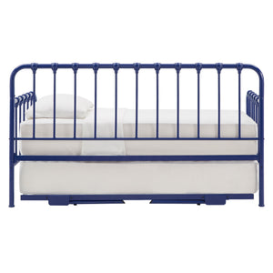 Luca Iron Spindle Daybed with Trundle Arched Frame for Guest or Living Rooms