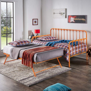 Luca Iron Spindle Daybed with Trundle Arched Frame for Guest or Living Rooms