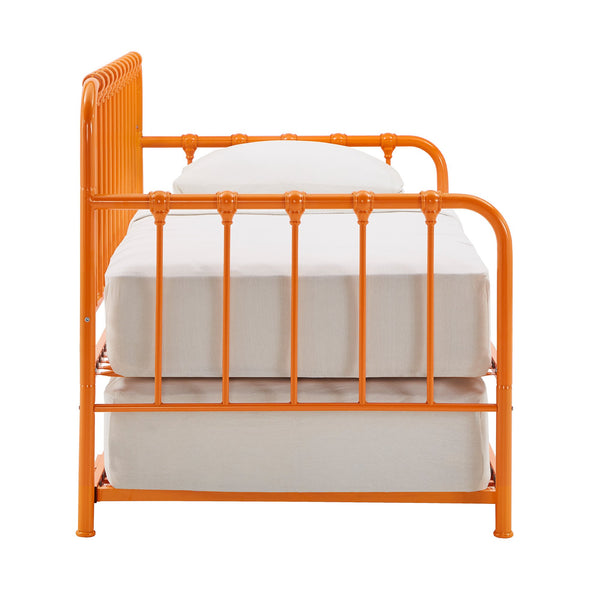 Luca Iron Spindle Daybed with Trundle Arched Frame for Guest or Living Rooms