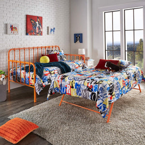 Luca Iron Spindle Daybed with Trundle Arched Frame for Guest or Living Rooms