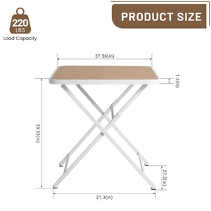 English Elm Summer 5 Piece Outdoor Dining Set Stackable Chairs Uv Resistant Pp and Metal Patio W3450S00113