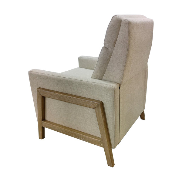 JLA Home Chapel Hill - Recliner Luna modern upholstered recliner with exposed wood frame, ergonomic support, ready-to-use relaxation Beige CH103-0043
