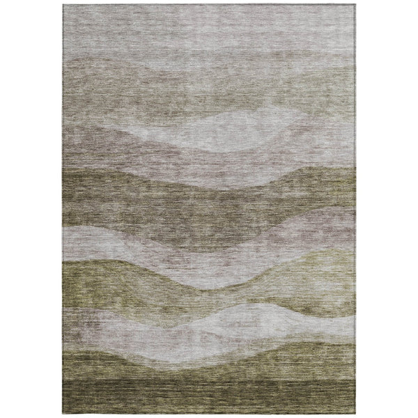 Homeroots 3' Blush And Brown Abstract Washable Area Rug For Indoor And Outdoor Use - Stylish And Durable Design 3' X 5' Polyester 605001