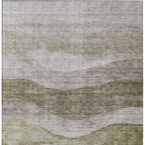 Homeroots 3' Blush And Brown Abstract Washable Area Rug For Indoor And Outdoor Use - Stylish And Durable Design 5' X 8' Polyester 605002
