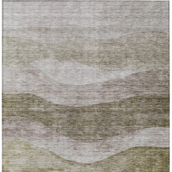 Homeroots 3' Blush And Brown Abstract Washable Area Rug For Indoor And Outdoor Use - Stylish And Durable Design 5' X 8' Polyester 605002