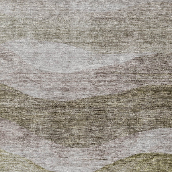 Homeroots 3' Blush And Brown Abstract Washable Area Rug For Indoor And Outdoor Use - Stylish And Durable Design 5' X 8' Polyester 605002