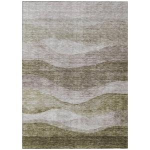 HomeRoots 5' Stylish Taupe and Beige Abstract Indoor Outdoor Area Rug - Durable, Washable, and Versatile Design 8' X 10' 605004