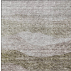 Homeroots 3' Blush And Brown Abstract Washable Area Rug For Indoor And Outdoor Use - Stylish And Durable Design 8' X 10' Polyester 605004