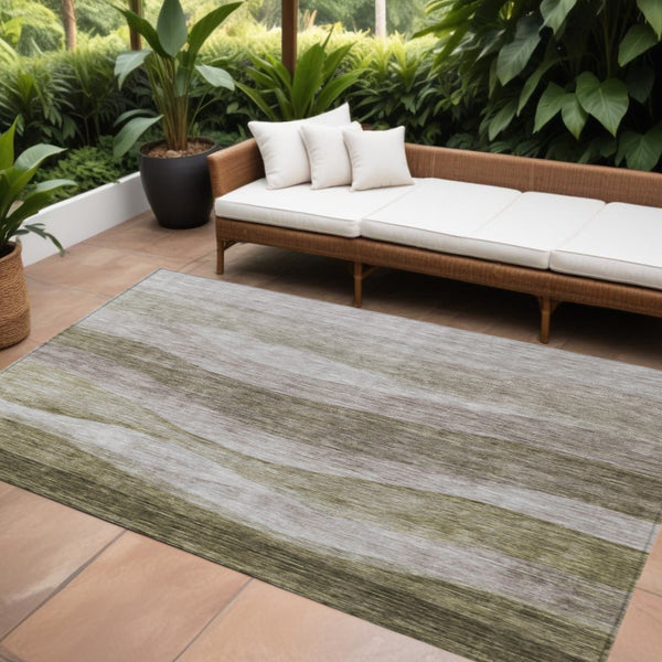 Homeroots 3' Blush And Brown Abstract Washable Area Rug For Indoor And Outdoor Use - Stylish And Durable Design 9' X 12' Polyester 605005
