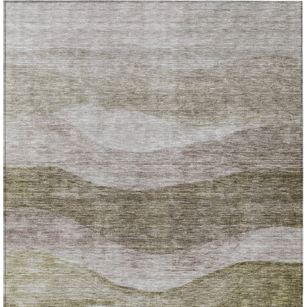 Homeroots 3' Blush And Brown Abstract Washable Area Rug For Indoor And Outdoor Use - Stylish And Durable Design 9' X 12' Polyester 605005